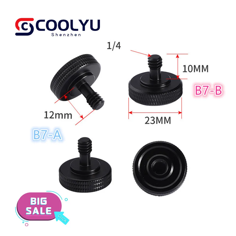 

Двухсторонний черный винт для камеры подходит для вспышки камеры (L-образный кронштейн для использования) переносной штатив адаптер Аксессуары