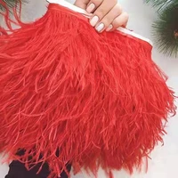 1meter soft fluffy natural ostrich feathers trim fringe for sewing wedding party decoration ostrich feather crafts accessories
