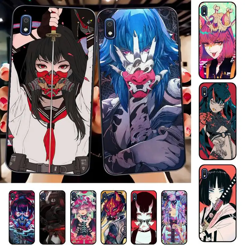 

Anime girl samurai Phone Case for Samsung A51 01 50 71 21S 70 31 40 30 10 20 S E 11 91 A7 A8 2018