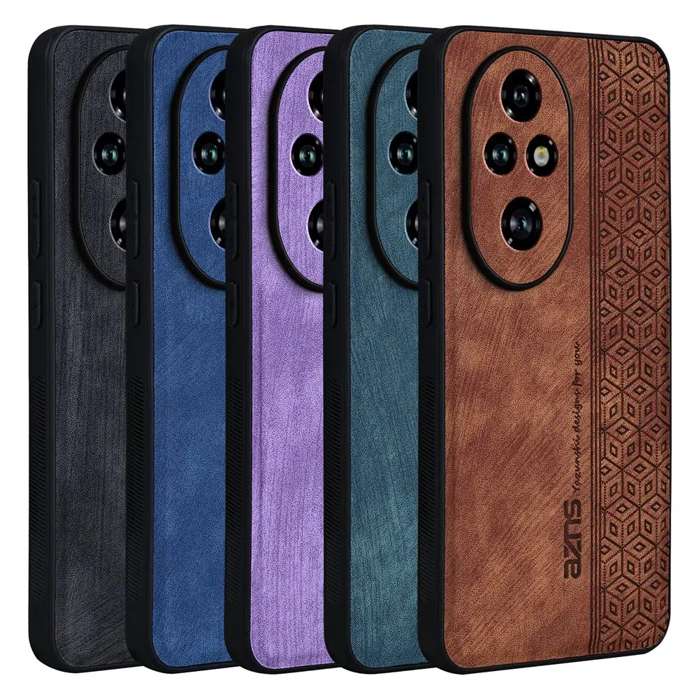 Чехол с тиснением для Honor 200 Pro Cover Ретро кожаный противоударный чехол 50 60 70 90 100 SE Lite