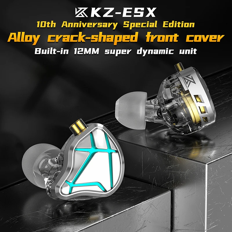 Проводные наушники KZ ESX Special Edition 12 мм динамические басовые наушники-вкладыши