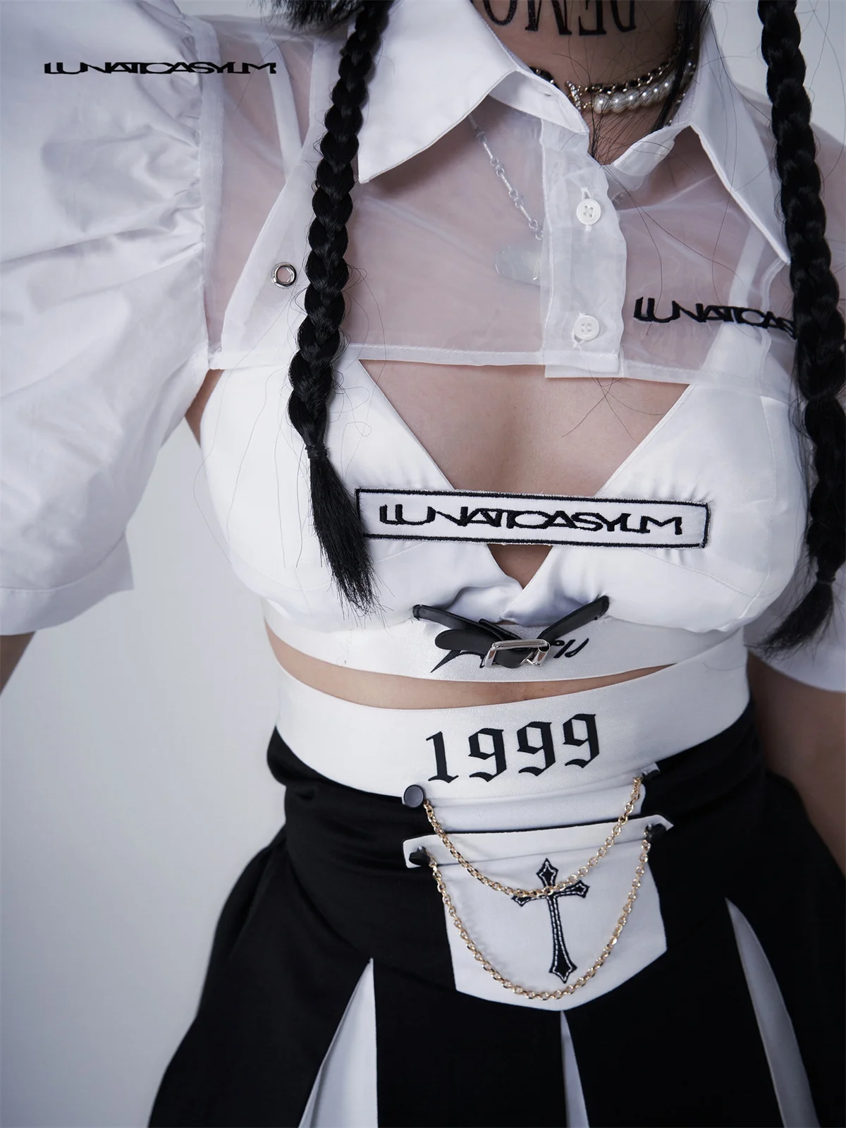 LUNATICASYLM Harajuku Y2K стимпанк стильное сексуальное нижнее белье для девушек жилет