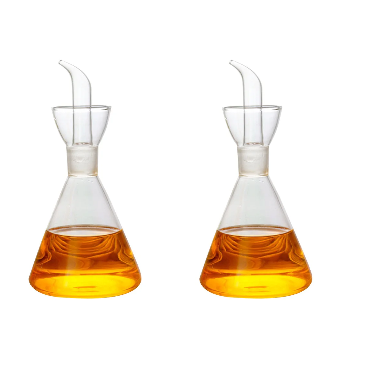 

Oil Bottle Olive Container Condiment Glass Jar Dispenser Seasoning Dispensing Nontoxic Drizzler Clear Can Decanter Bottles