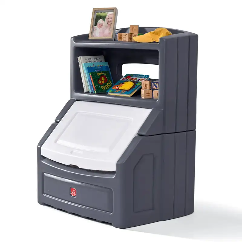 

& Hide Toddler Bookcase Storage Chest Gray