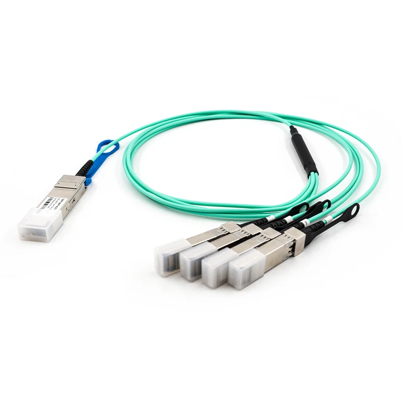 

40G QSFP+ TO 4*10SFP+ OM3 850nm AOC 1M/2M/3m/4M 5M/6M/7M/8M/9M/10m Fiber Active Optical Cable For Data Center And Ethernet