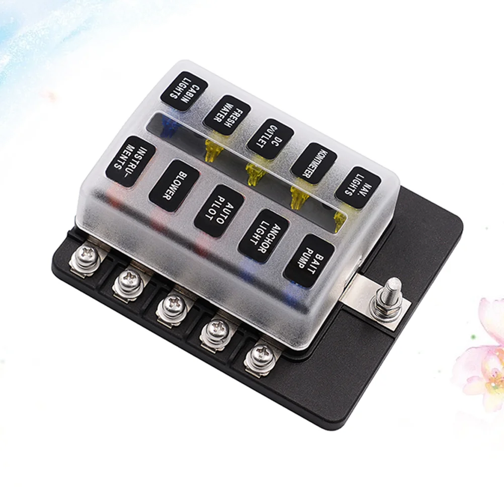 Универсальный 10-контактный блок предохранителей держателя автомобильная цепь