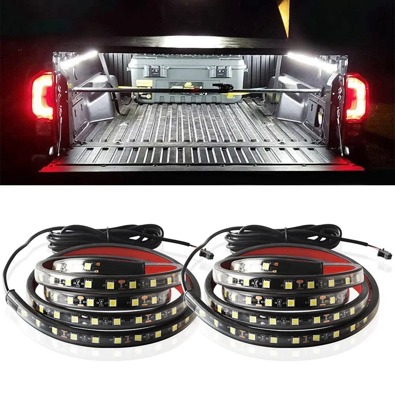 2PCS 60 Inch 150Cm Car LED Tailgate Light Bar 180 Pickup Truck Brake Strip