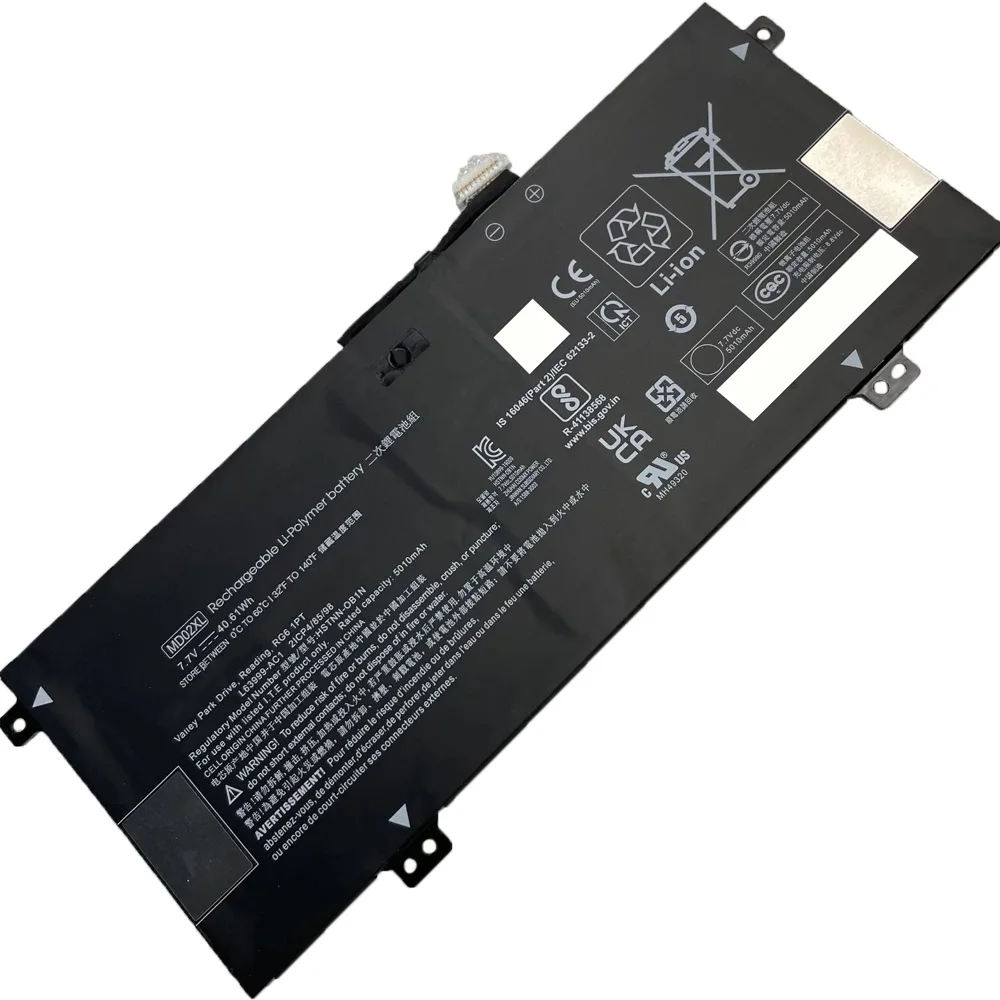 MD02XL 7 V 5010mAh 40.61Wh Аккумулятор для ноутбука HP Chromebook X360 12B Series L63999-AC1 2ICP4/85/98