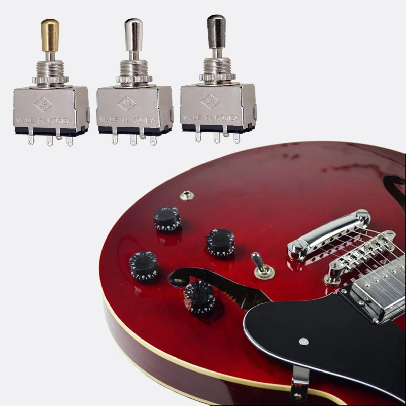 

3 Way Silver Electric Guitar Case Tone Shifter Switch Electric Guitar Metal Toggle Switch for LP Electric Guitar
