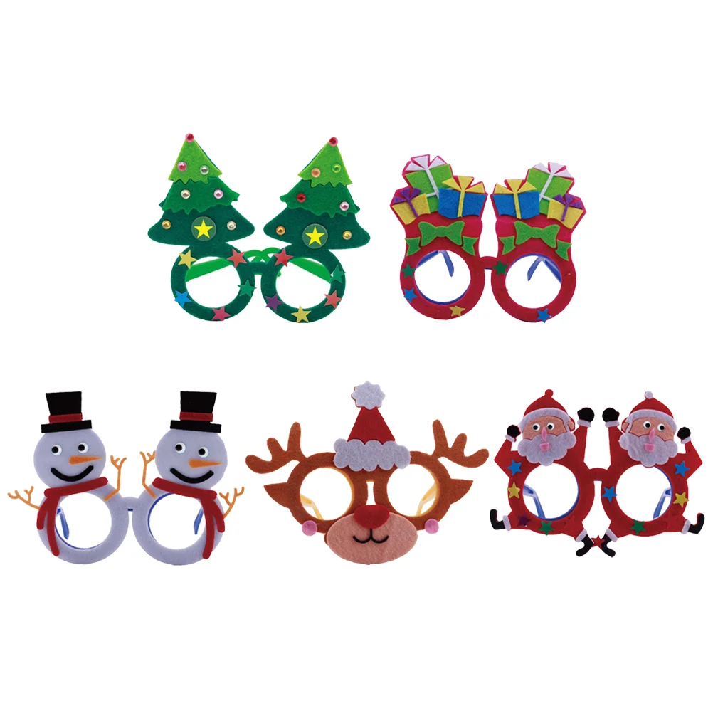 

Christmas Eyeglasses Glassesdiy Party Kit Eyeglass Kids Costume Sunglasses Novelty Santa Frame Claus Material Eyewear Non