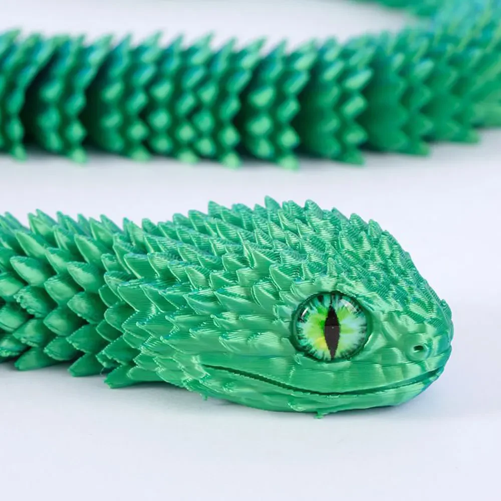 Змея с 3D принтом 2025 год китайского зодиака орнамент фигурка змеи подвижное