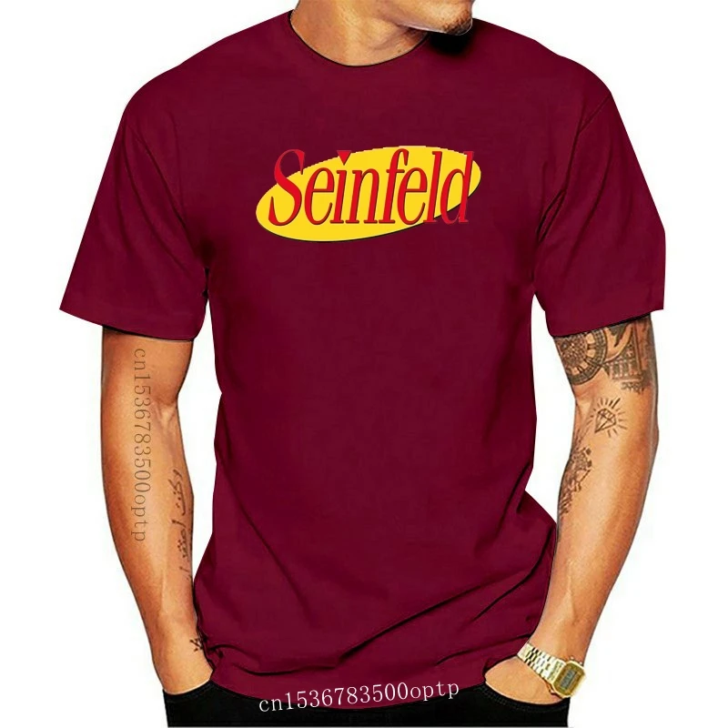 Повседневная мужская футболка с логотипом Seinfeld короткая круглым вырезом