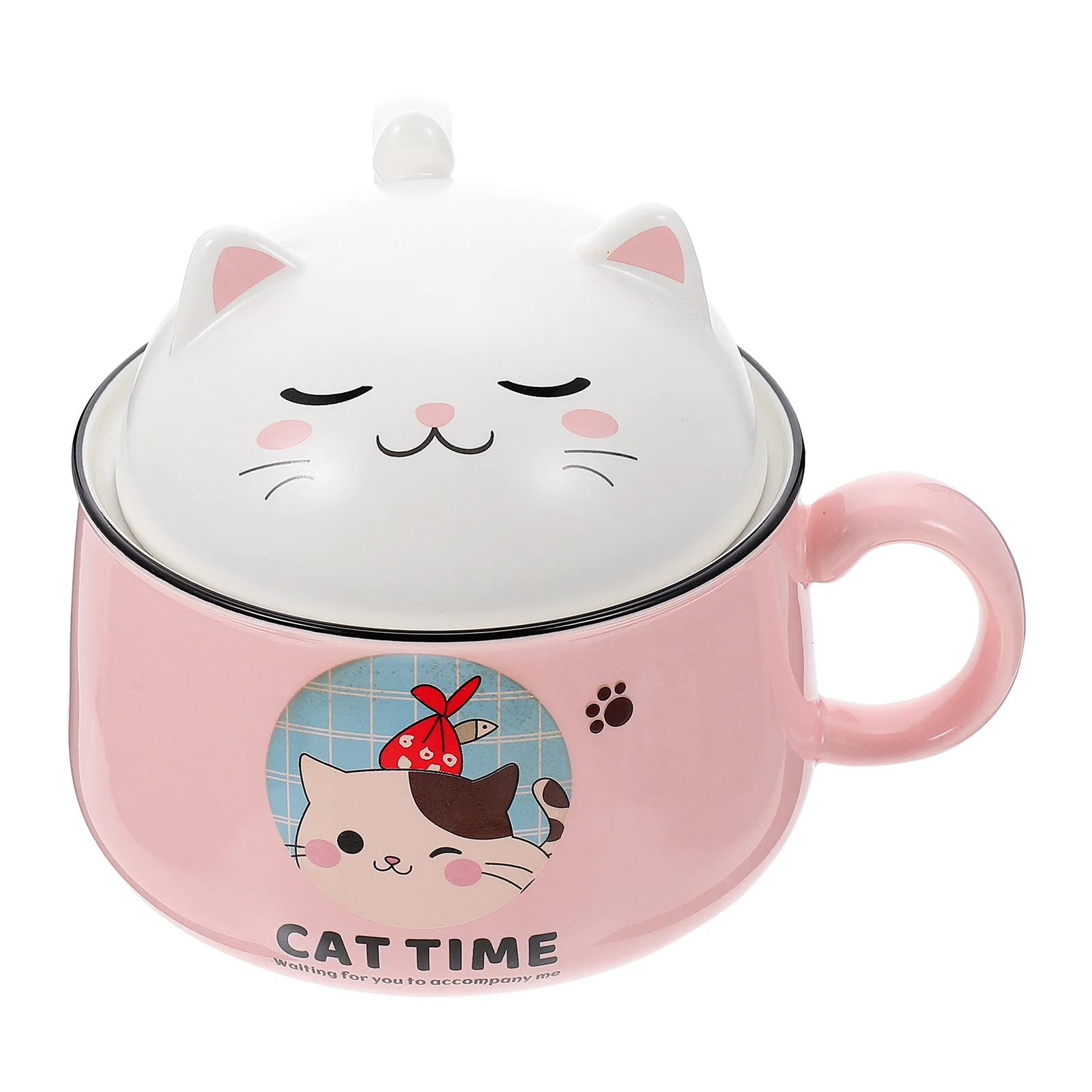 

Bowl Bowls Ceramic Soup Noodle Ramen Serving Rice Cereal Salad Instant Mixing Pasta Decorative Noodlespot Soba Fruit Cartoon
