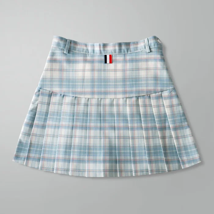 

Женская плиссированная весенне-летняя трапециевидная тонкая универсальная короткая юбка в студенческом стиле с высокой талией