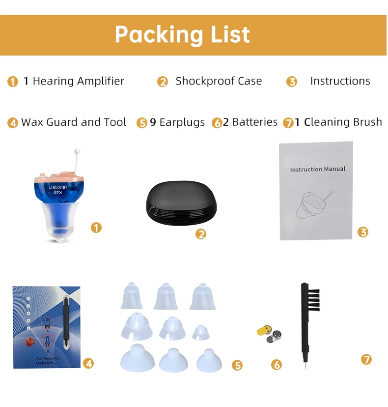 SE41 4-канальный цифровой мини-слуховой аппарат CIC для пожилых батарей невидимый