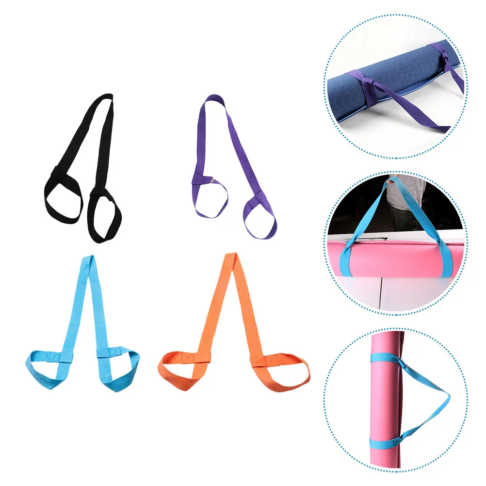 

4PCS Portable Yoga Mat Straps Durable Yoga Straps Multi-functional Fixing Straps