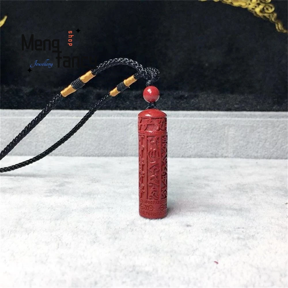 

Подвеска с натуральным камнем для мужчин и женщин Cinnabar, Ювелирное Украшение с натуральным камнем, чистая подвеска в форме сердца с фиолетовым песком, праздничный подарок