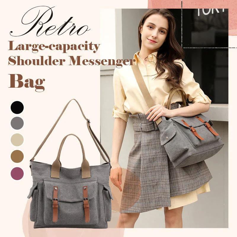 

Вместительная сумка-мессенджер на плечо в стиле ретро, новая женская сумка, повседневная Холщовая Сумка, сумка для покупок, водонепроницаем...
