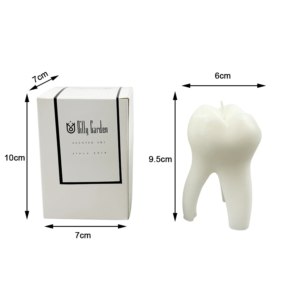 3D стоматологические подарки в форме зуба беспламенная форма для свечей имитация