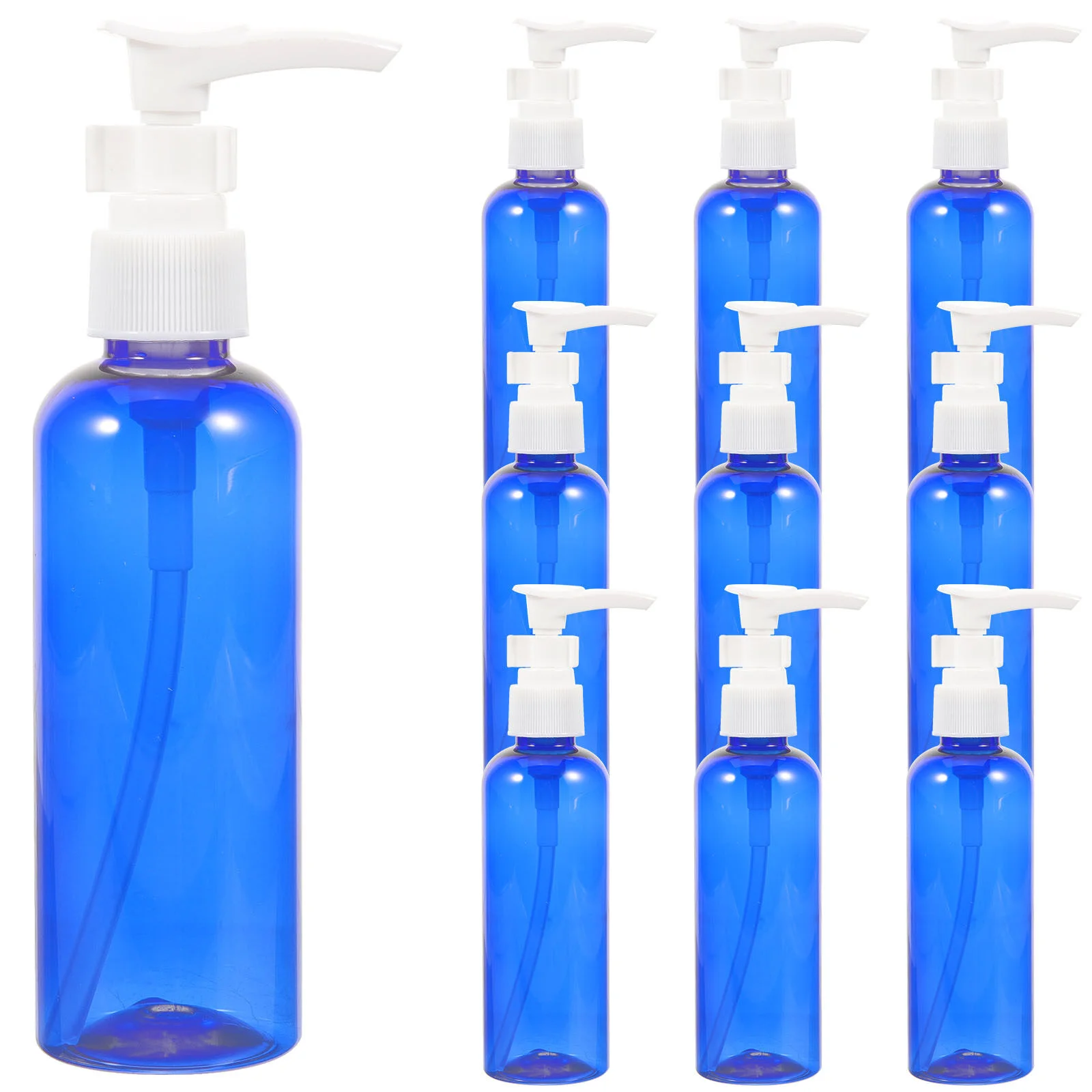 

10pcs Pump Bottles, Empty Clear Shampoo Dispenser Bottles Shampoo Pump Bottles Bottle Dispenser for Travel Outdoor ( Blue )