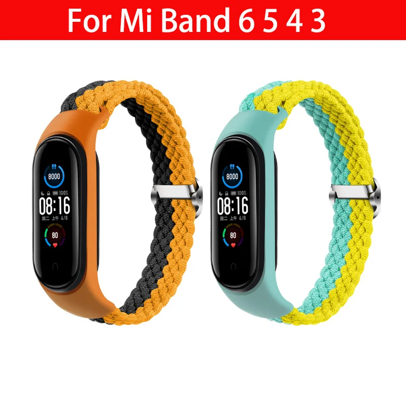 

For Mi Band 6 5 4 3 Watch Strap Velcro Bracelet Silicone Strap Smart Replacement Wristband Color Gift For Mi Band 6