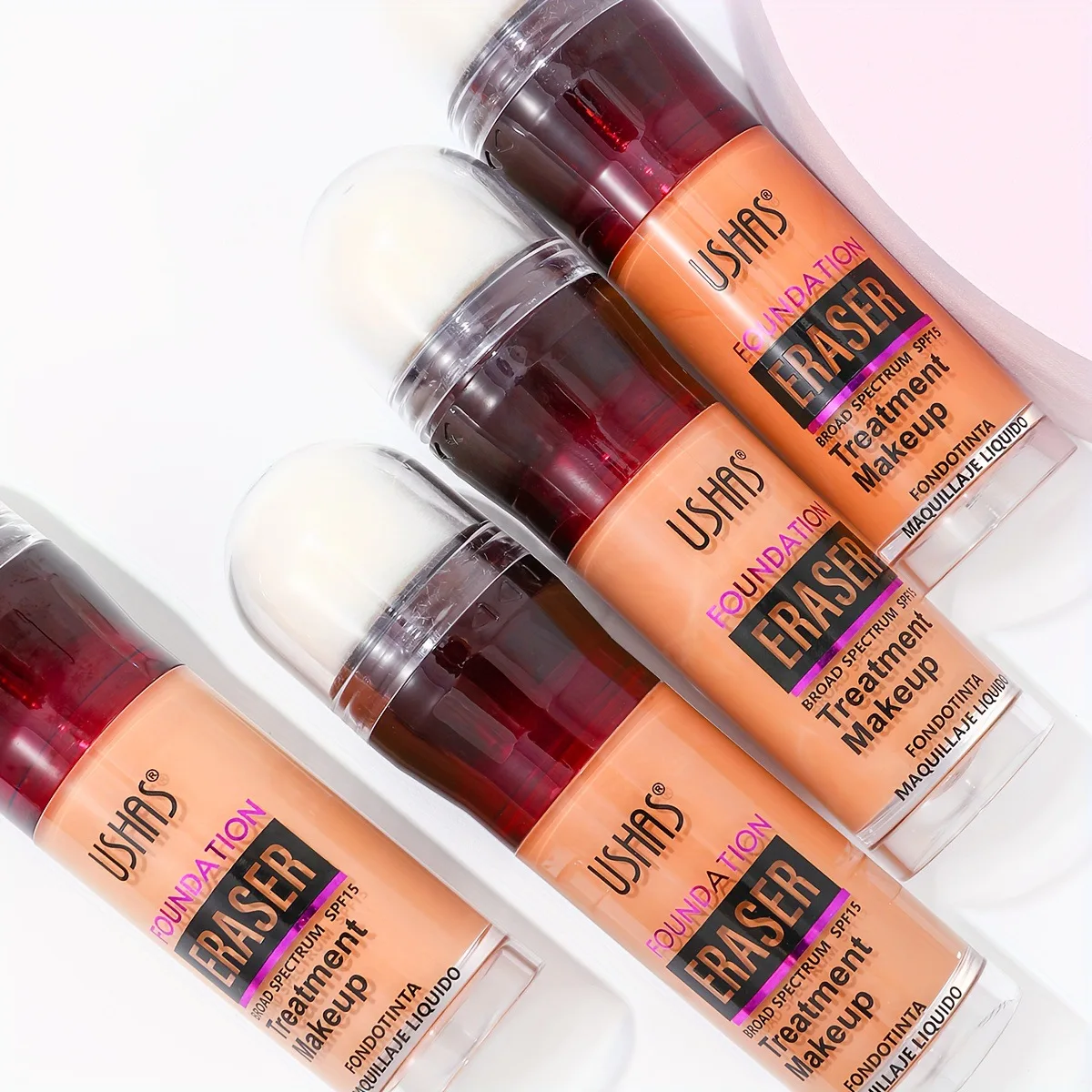 USHAS Жидкий Консилер Похожий На Спонж Долговечная Увлажняющая Основа Для Темных