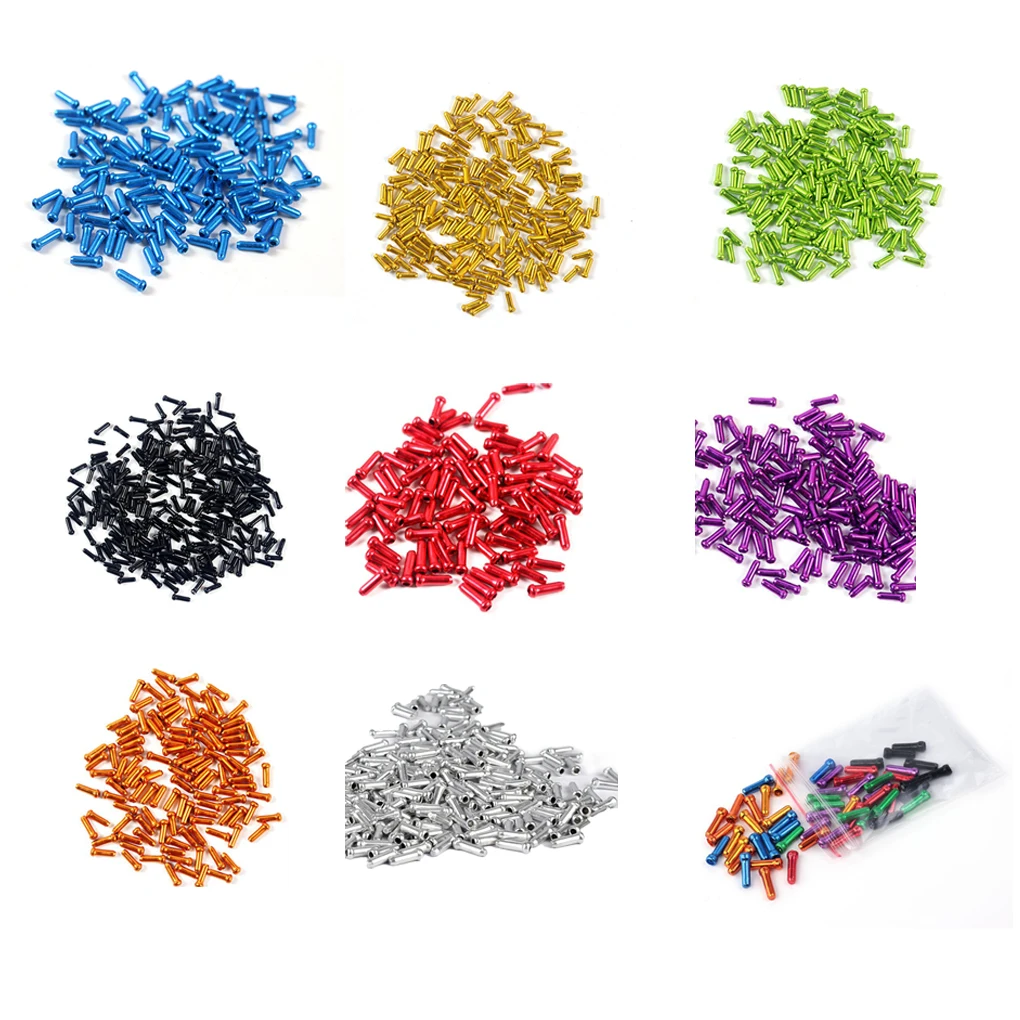 

Pack of 50 Mountain Bike Brake Wires Aluminum Alloy Tail Caps Replacement MTB Derailleur Shifter Line End Cycling Orange