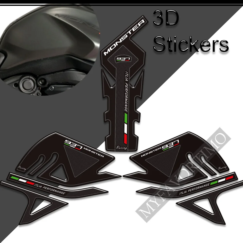 2021 2022 мотоциклетные 3D наклейки для Ducati Monster 937 комплект газового топлива масла