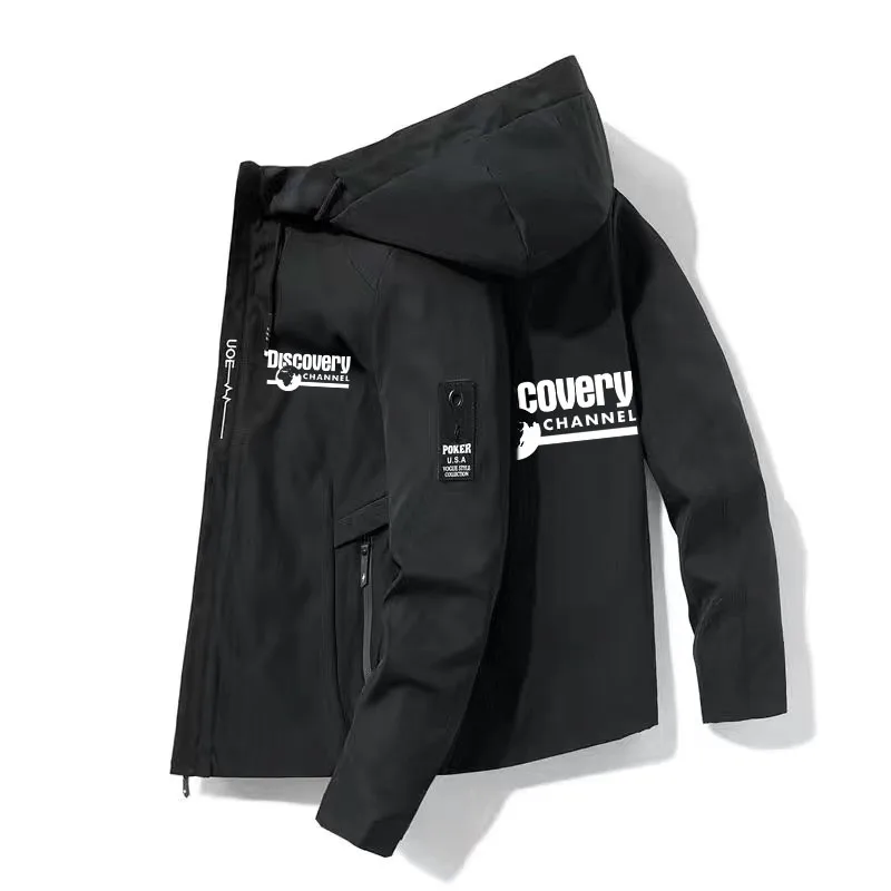

Discovery Clothing Outdoor Camping Hiking Jacket 2023 Men's Breathable Hoodie Trench Coat Adventure Set