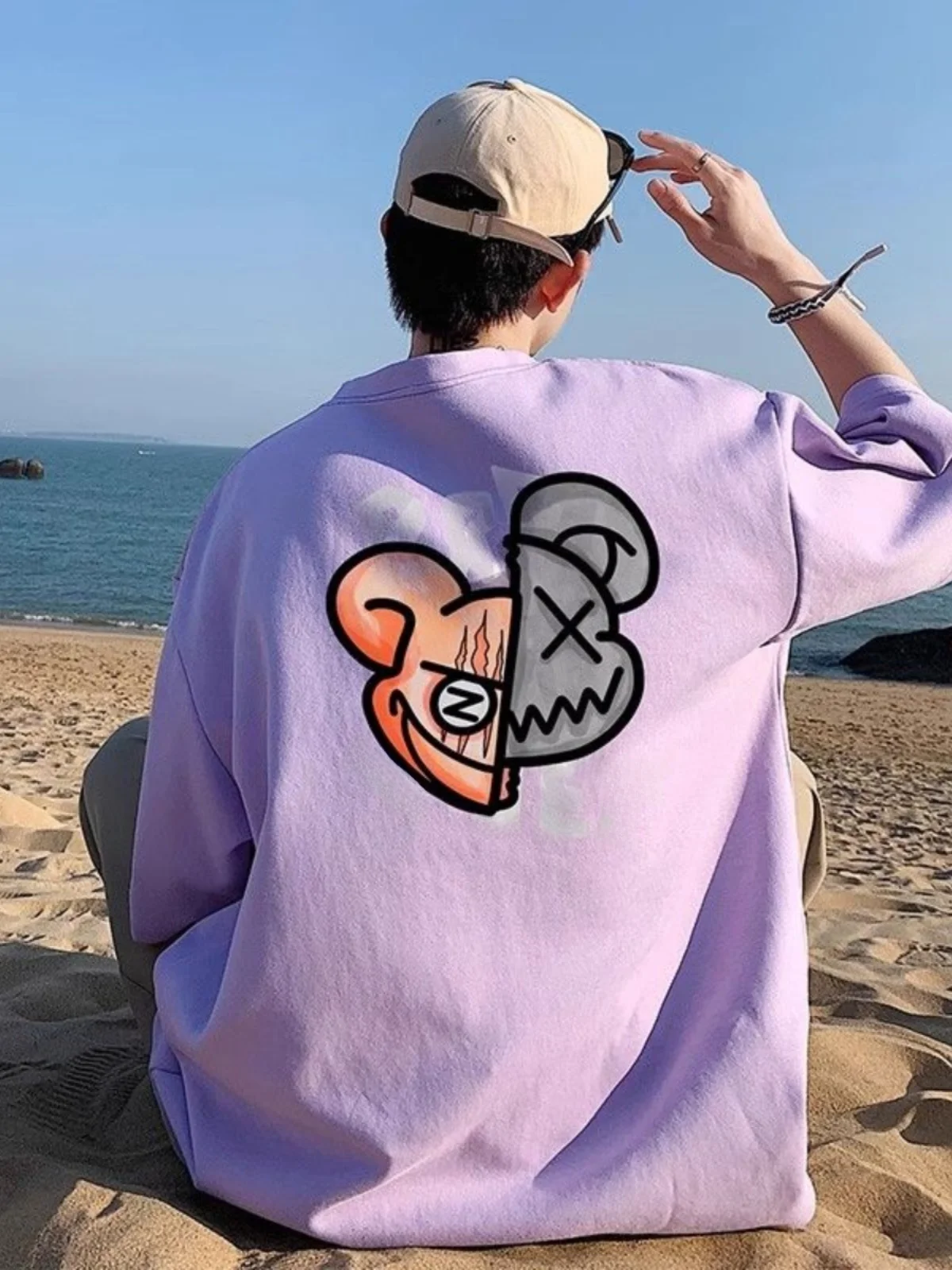 Heavy 280G Short sleeve Men's Ins Trendy Loose Student Korean Sle Summer T-shirt All-Match Handsome Half Sleeve Clothes