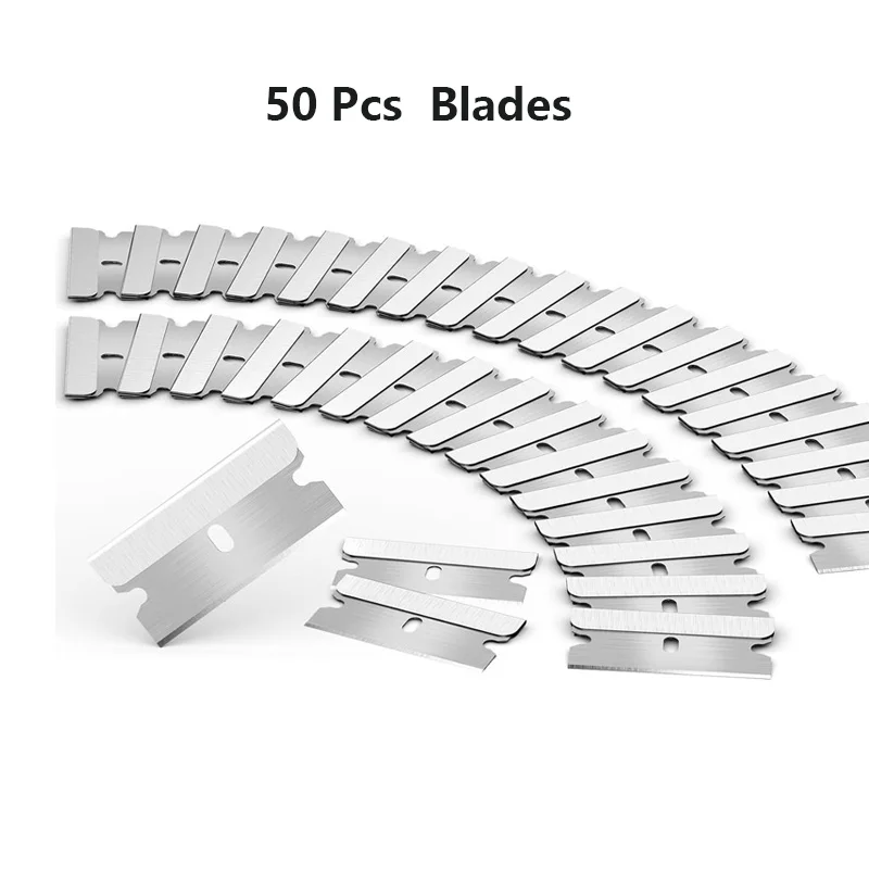 

50/100 Шт., Лезвия Для Бритвы С Одним Лезвием, Металлический Скребок Для Удаления Этикеток