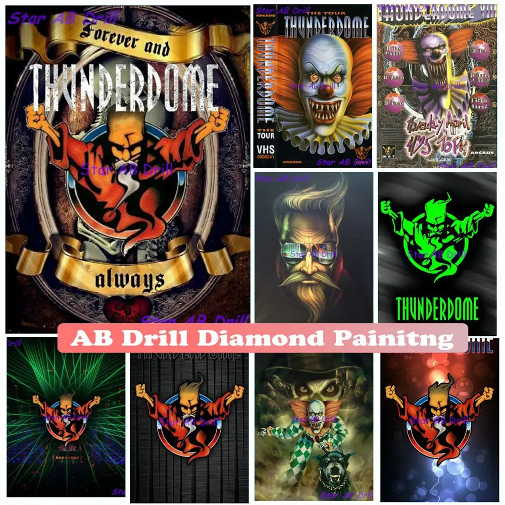 

Thunderdome Hardcore 5D DIY Diamond Painting Mosaic AB Drills Cross Stitch Kits Art Embroidery Rhinestones Handmade Home Decor