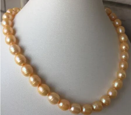 

Золотое жемчужное ожерелье в стиле барокко, 11-12 мм, 18 дюймов, 14 к