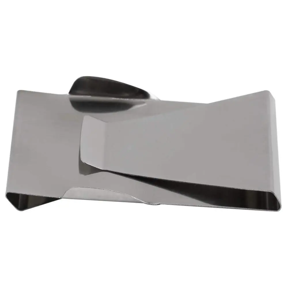 

Bill Clamp Credit Clip Slim Women Stainless Money Men Double Clip Holder Wallet Metal Steel Sided Steel Card Money
