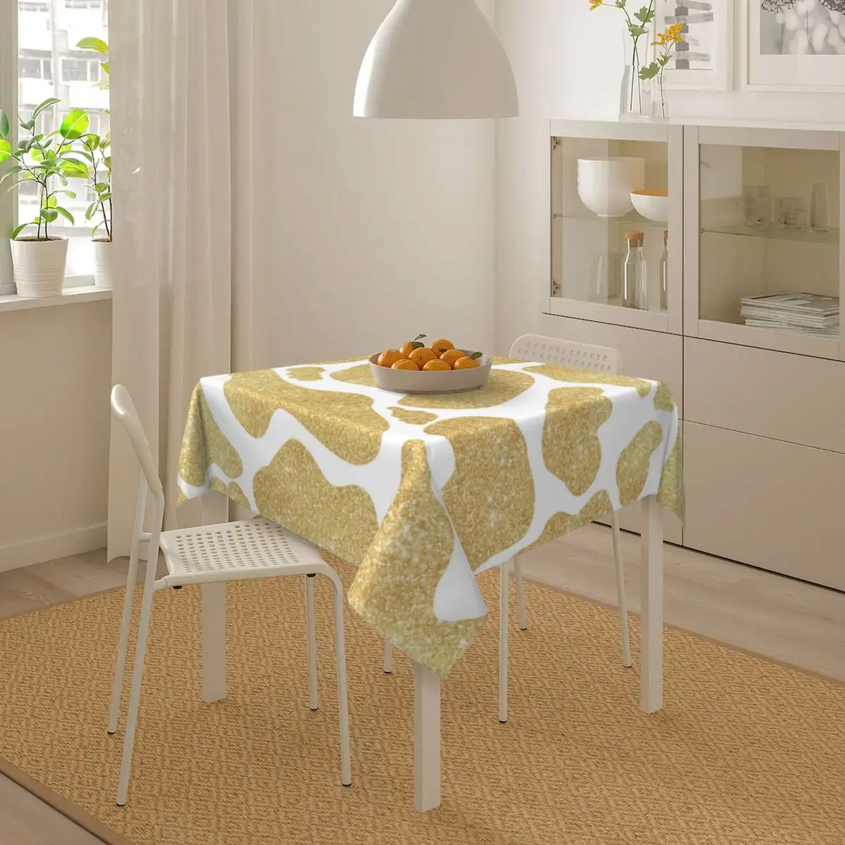 Скатерть в стиле ретро с принтом коровы блеск для стола декоративная ткань из