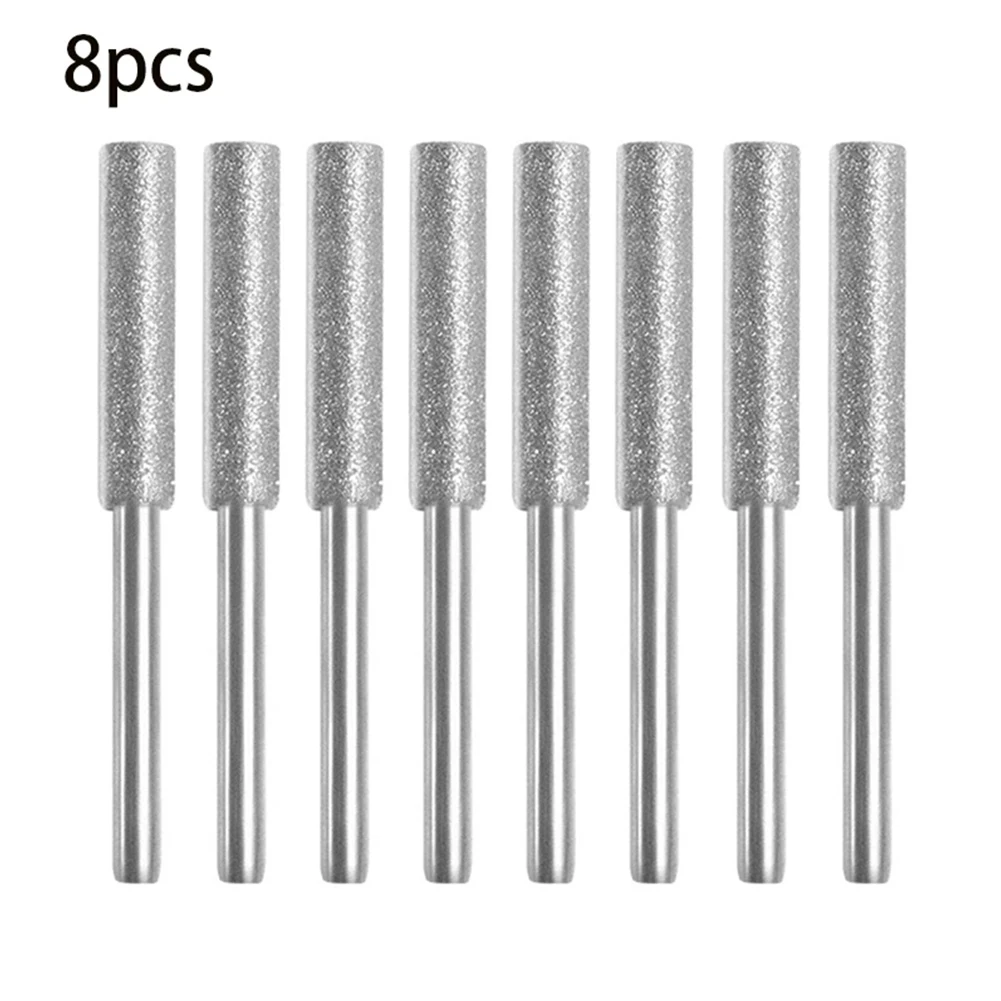 

8PCS 4mm Diamond Chainsaw Sharpener Burr Grinder Chain Saw Drill Bits Saw Sharpening Carving Grinding Abrasive Tools