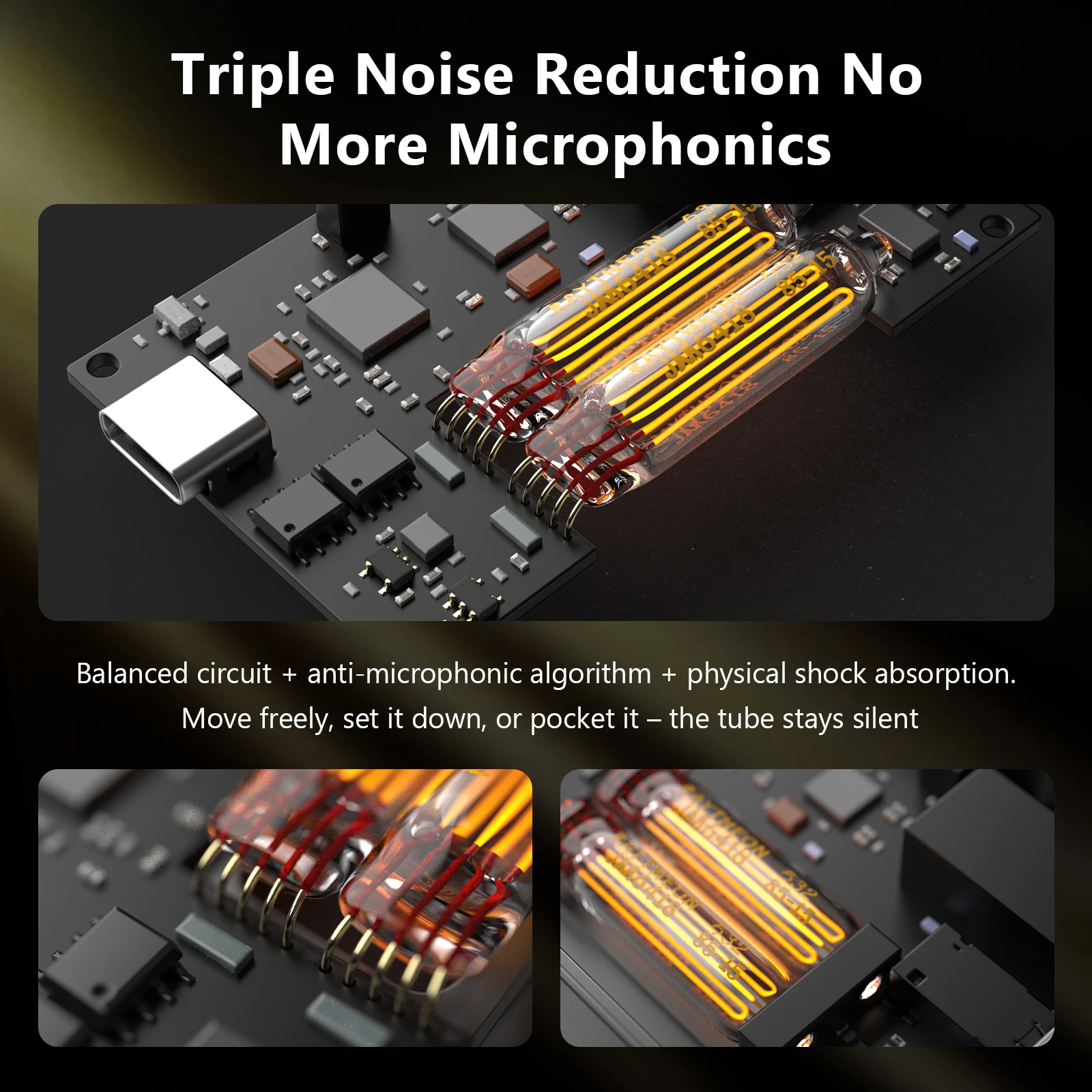 Фото MUSEHiFi M3 Ultra JAN6418 Портативный USB-C ЦАП и усилитель на вакуумных лампах с декодированием Type-C для наушников №3