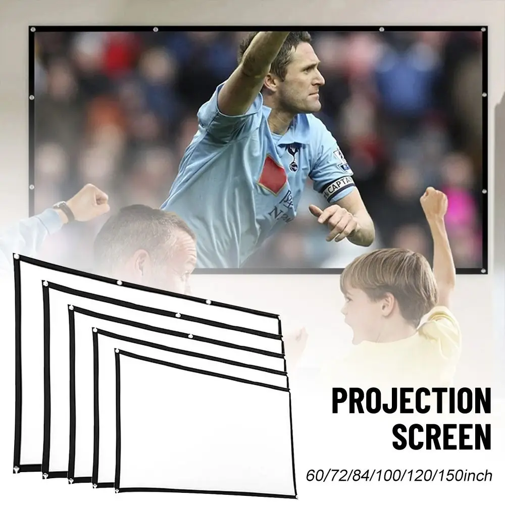 

72 84 100 120 150 inch Easily Install Accessories Projector Curtains Simple Curtain Projection Screen Anti-light Screen