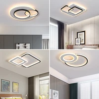 round square new modern led chandeliers lights with remote living study room kitchen bedroom aisle lamps indoor lighting dimming