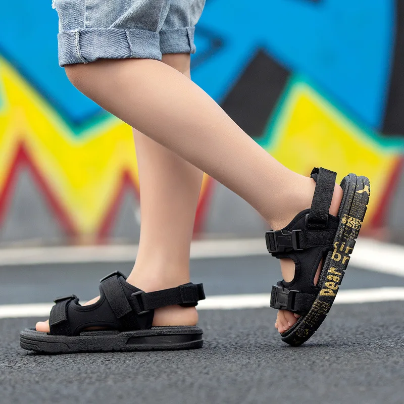 Летние детские сандалии для мальчиков размеры 27-43 # тапочки пляжная обувь