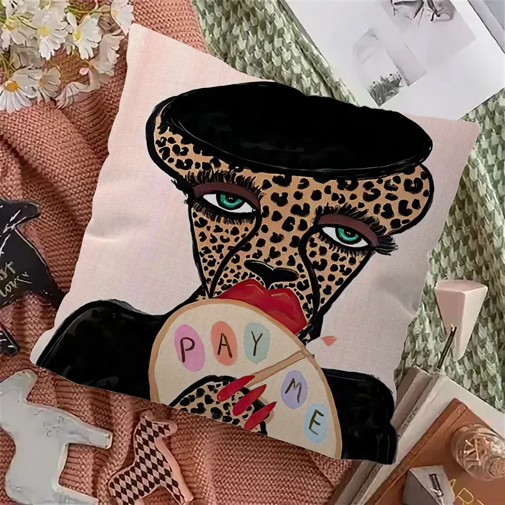 

Наволочки с экзотическими животными и абстрактными узорами, полиэстер велюр