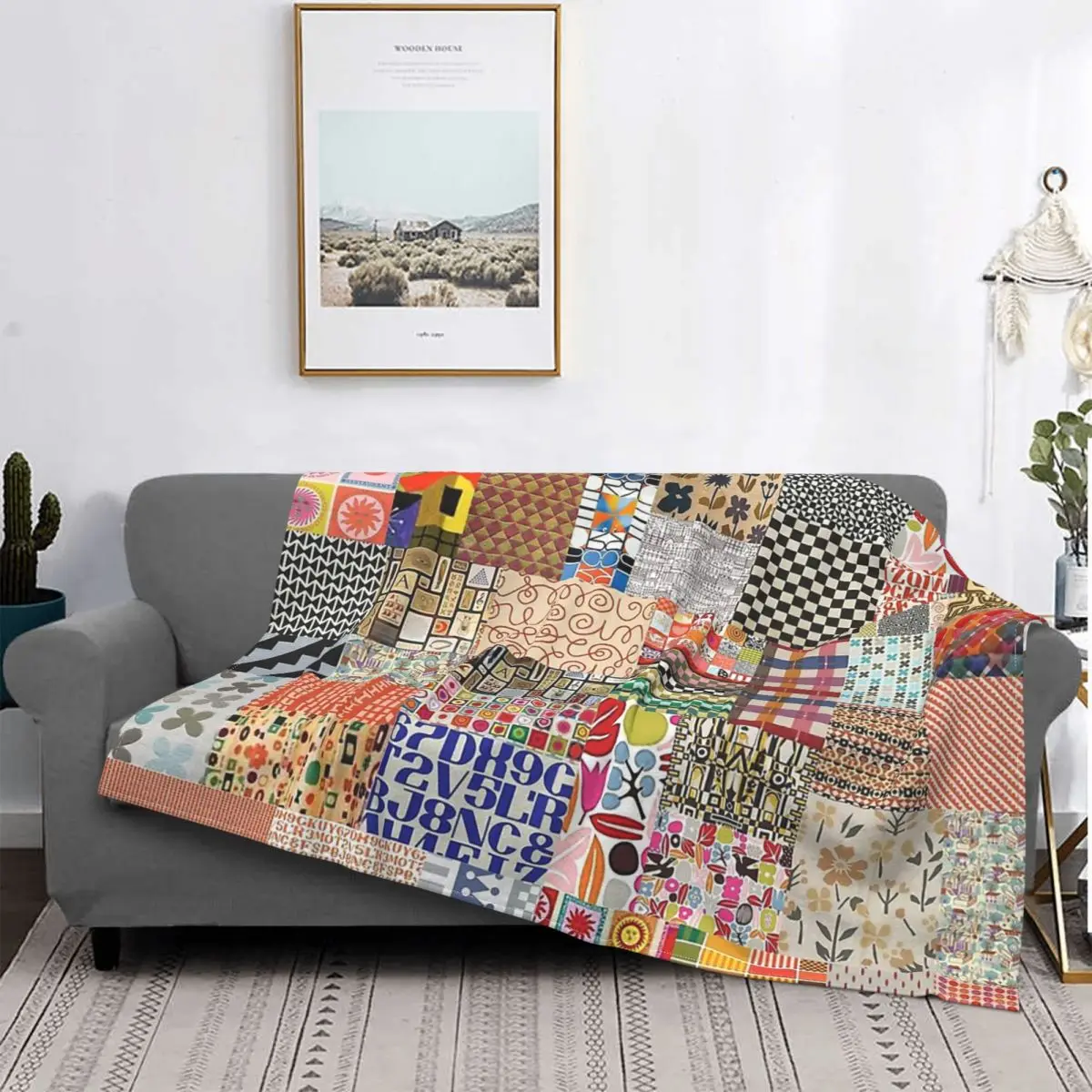Culture Blanket Flannel Spring Autumn Alexander Girard Warm Throws For Winter Bedding