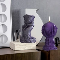 diy ghost claw demon hand candle making resin soap mold creative rose hand silicone candle mold gifts craft supplies home decor