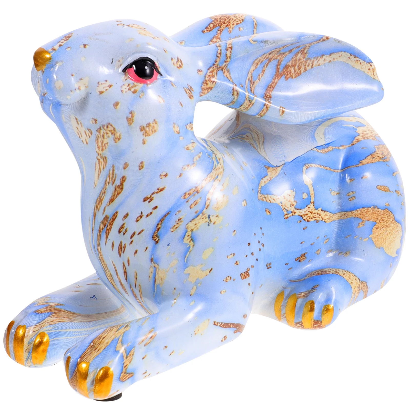 

Rabbit Statue Figurine Bunny Chinese Year Lucky Zodiac Shui New Ornament Feng Decor The Animal Resin Figurines 2023 Decorations