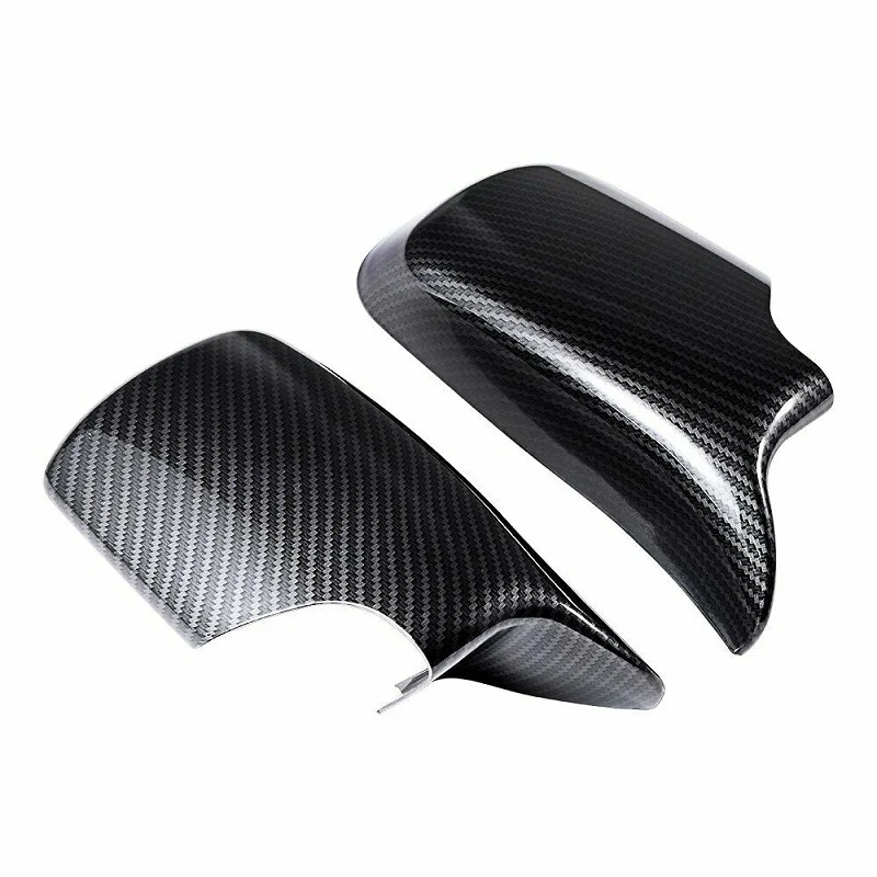 

Car Side Door Mirror Cover Caps For BMW E46 98-05 Sedan 325i 328i 330i Gloss Black/Carbon Fiber ABS Rear View Shells Replacement