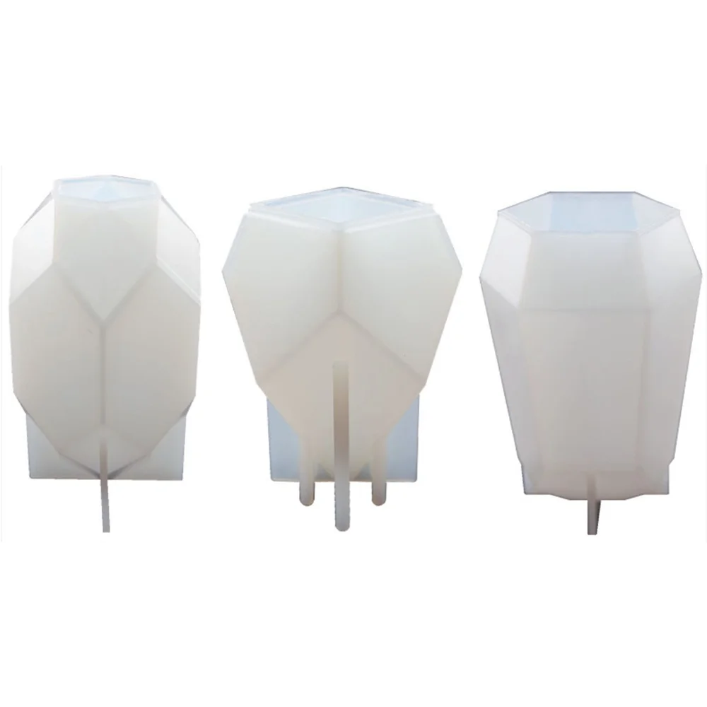 

3Pcs DIY Crystal Epoxy Resin Mold Gemstone Ore Faceted Bracelet Holder Jewelry Holder Mirror Silicone Mold