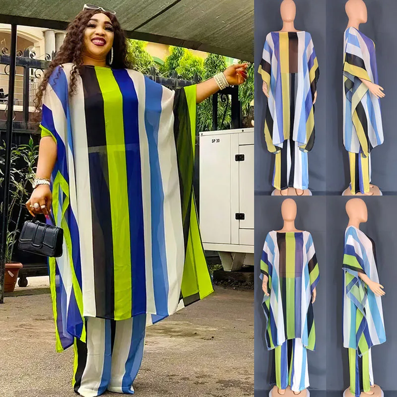 

Женский комплект из 2 предметов, элегантное платье с коротким рукавом и широкие брюки с принтом, спортивный костюм, женский костюм из двух предметов