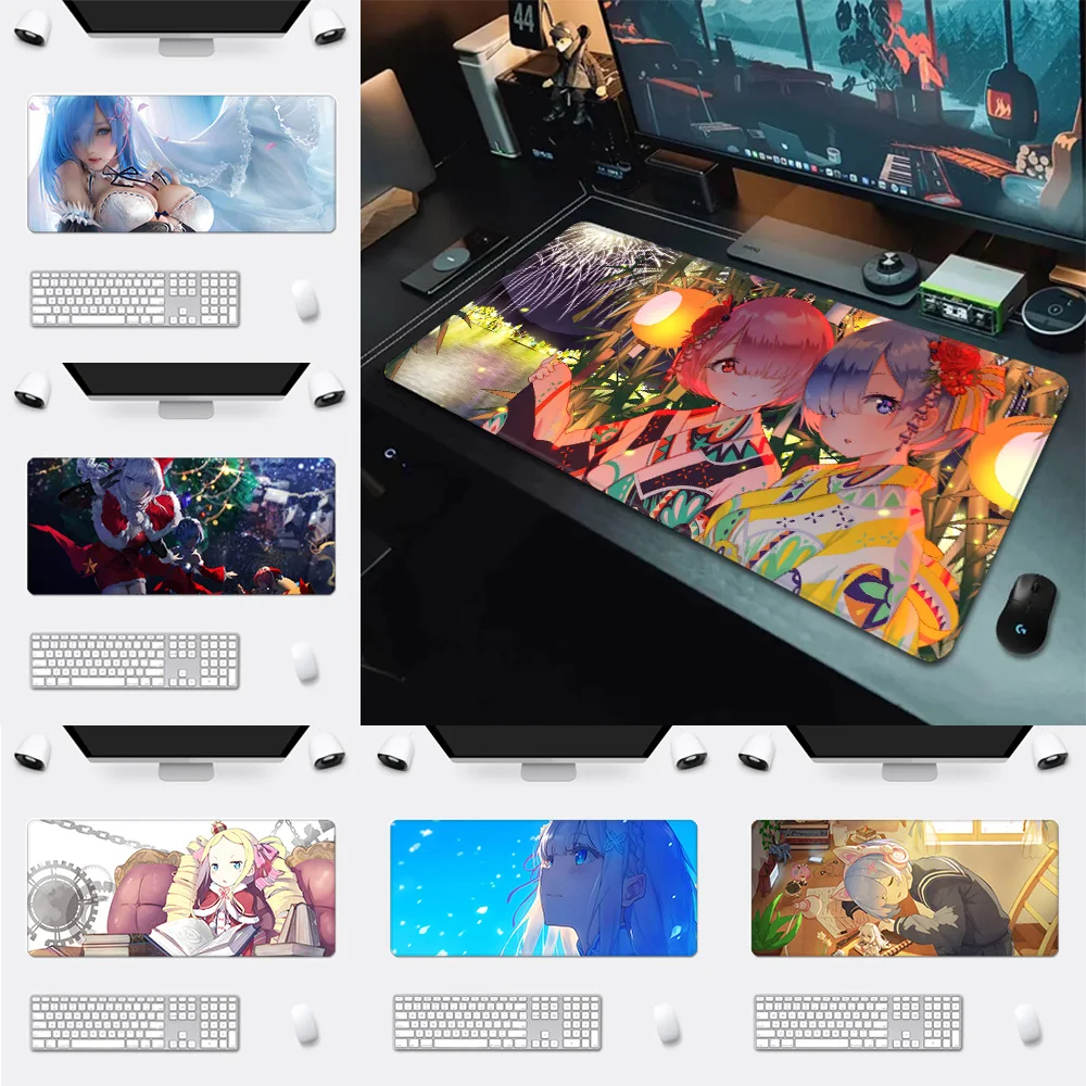 Re Zero Коврик для мыши HD Печать Компьютерный геймерский нескользящий коврик с