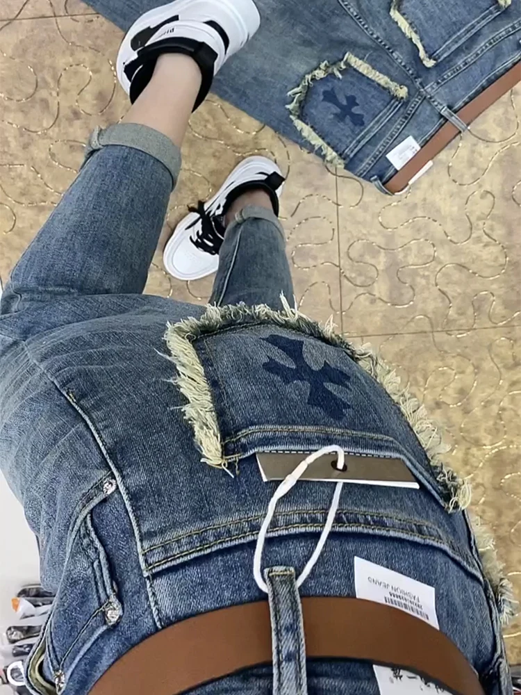 Y2k Big Size Jeans Female Summer Thin Model 2023 New Fashion Brand Haren Pants Fat Mm Thin Straight Daddy Pants