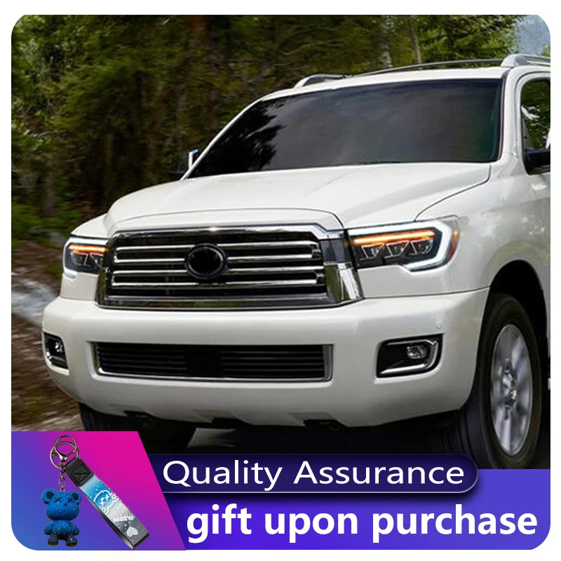 Пара передних фар для Toyota 2007-2013Tundra Sequoia фронтальный проектор линзы DRL передняя